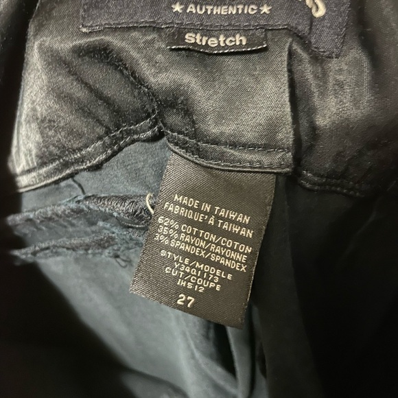 GUESS Black shiny Flared vintage low rise pants size 27 - Picture 12 of 16